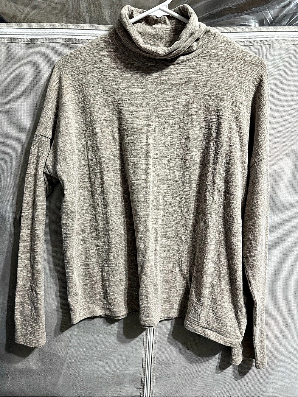 Madewell Relaxed Turtleneck Tee Light Brown Size Large